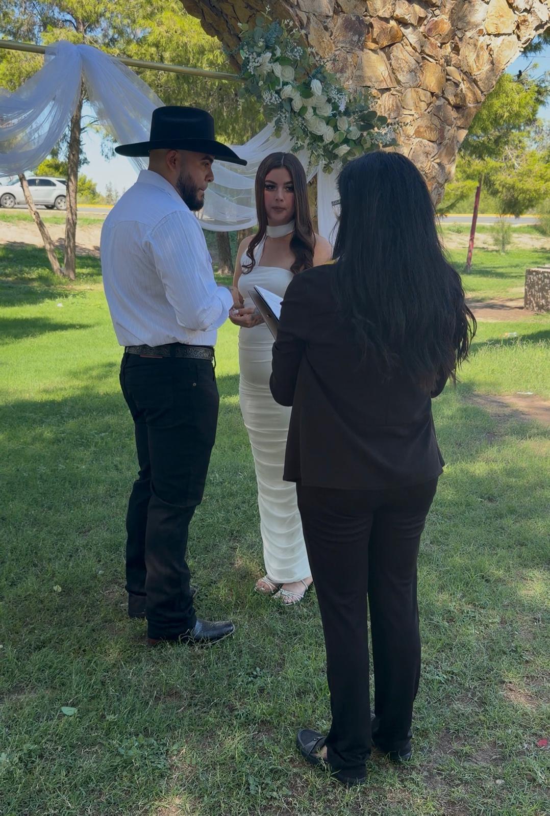 Ceremonia en el parque