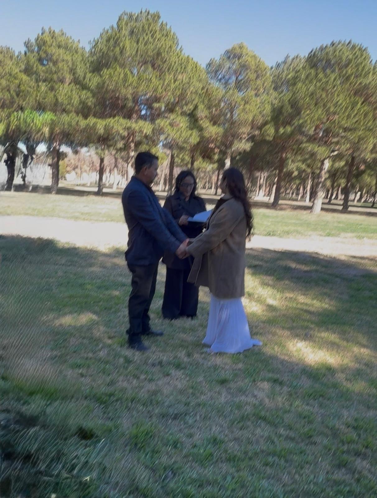 Ceremonia civil al aire libre